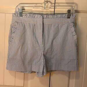 J. Crew Navy and White Striped Women's Shorts
